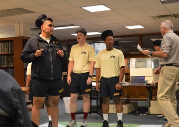 Chief Petty Officer selectees from PCU John F. Kennedy (CVN 79) participate in history program provided by the Hampton Roads Naval Museum