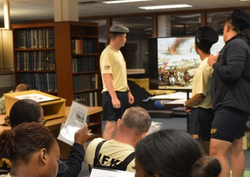 Chief Petty Officer selectees from PCU John F. Kennedy (CVN 79) participate in history program provided by the Hampton Roads Naval Museum