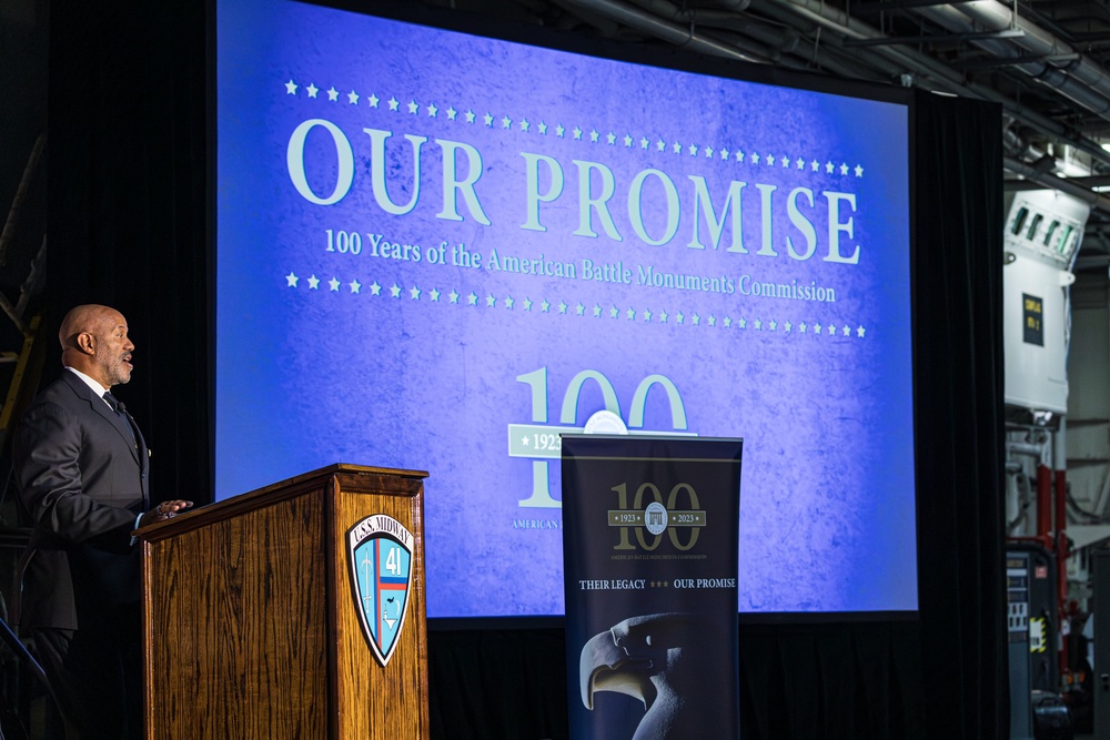 The American Battle Monuments Commission holds a centennial documentary screening at the USS Midway Museum