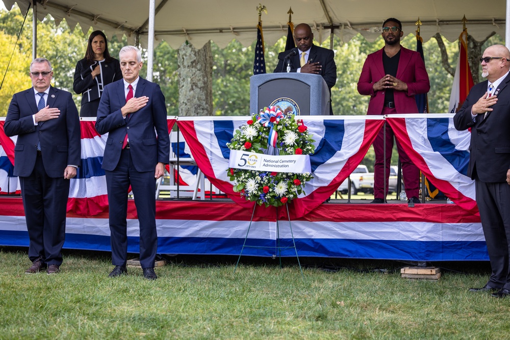 National Memorial Cemetery at Quantico hosts the 50th Anniversary celebration of the National Cemetery Administration