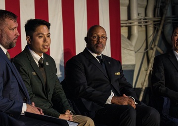 The American Battle Monuments Commission holds a centennial documentary screening at the USS Midway Museum