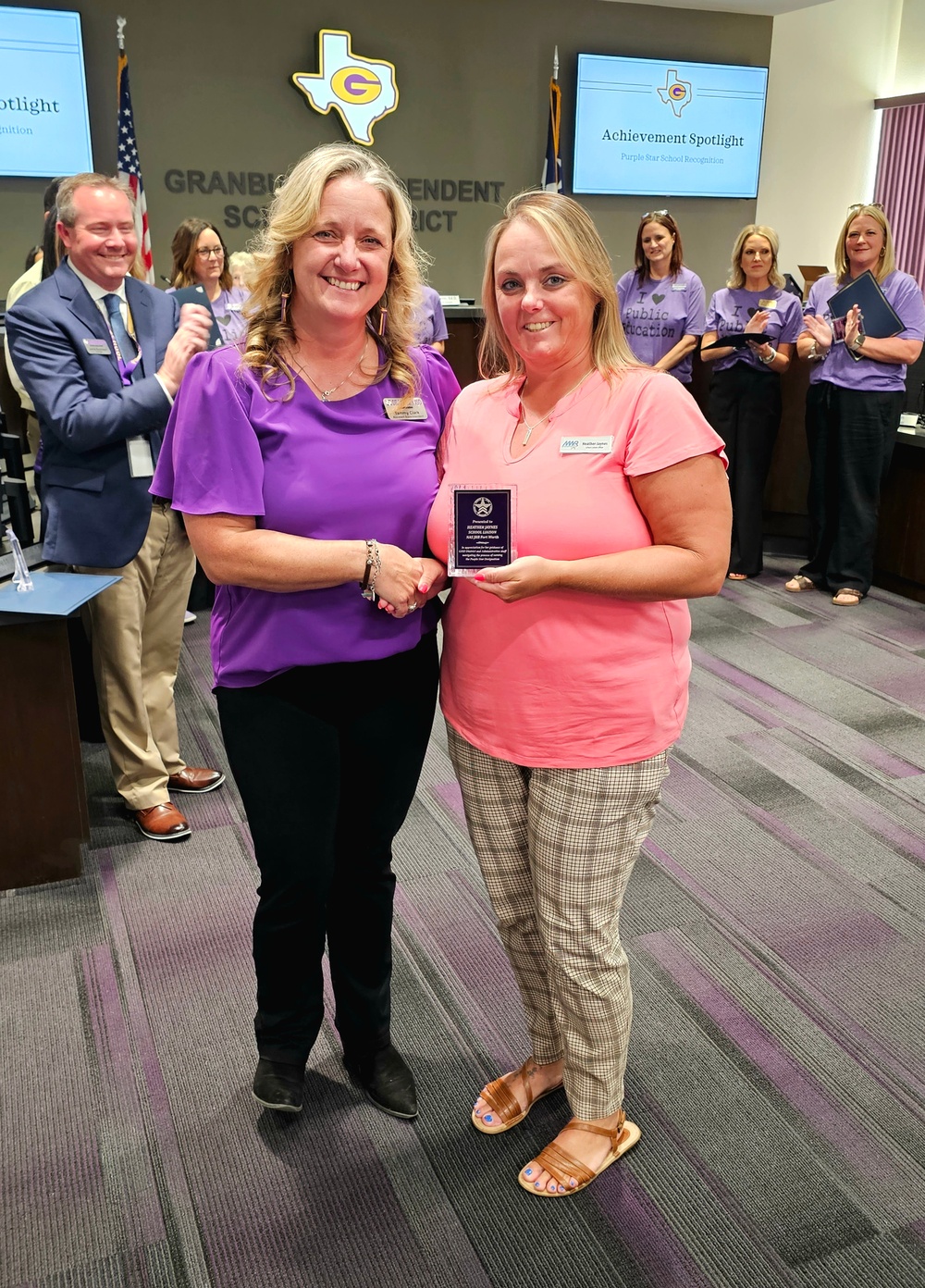 NAS JRB Fort Worth School Liaison Recognized for Assistance in Achieving Purple Star Designation for Granbury ISD Schools