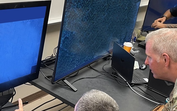 Brig. Gen. John Nipp Analyzes Data from Exercise during Thunderstrike II