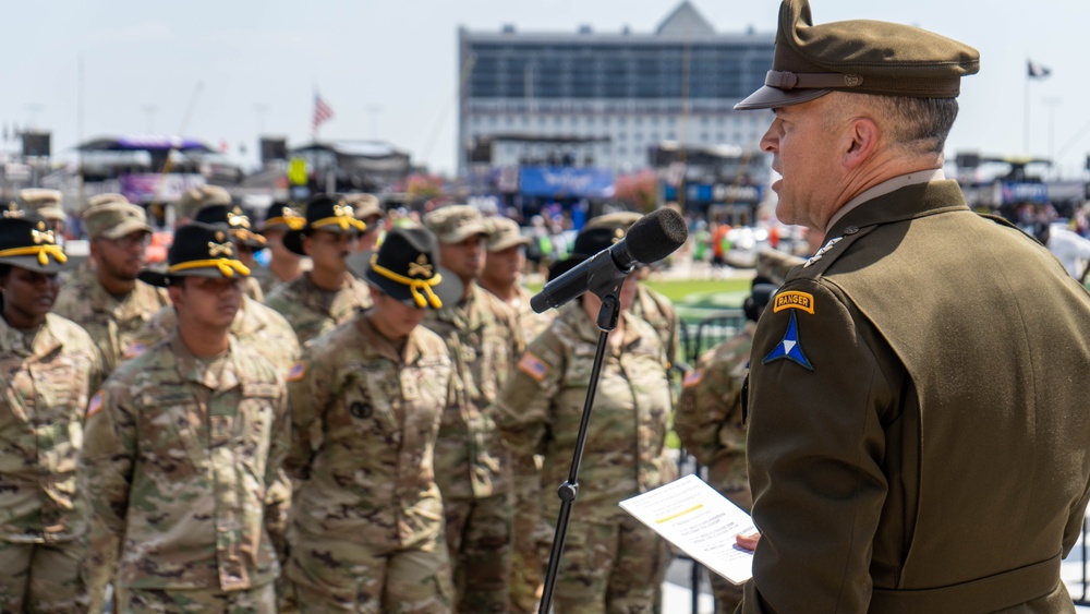 US Army soldiers Interact with the public during a Meet Your Army Event