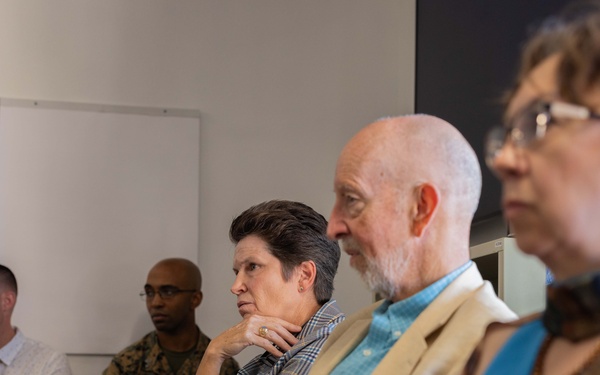 Marine Corps University Board of Visitor members visit the Camp Pendleton SNCO Academy