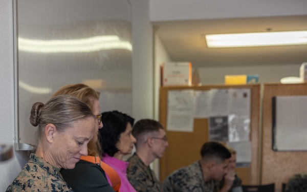 Marine Corps University Board of Visitor members visit the Camp Pendleton SNCO Academy