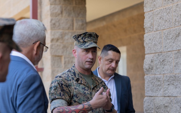 Marine Corps University Board of Visitor members visit the Camp Pendleton SNCO Academy