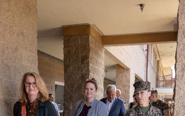 Marine Corps University Board of Visitor members visit the Camp Pendleton SNCO Academy