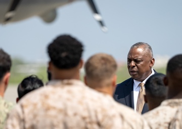 Secretary of Defense Visits Camp Lemonnier