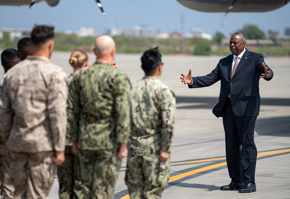 Secretary of Defense visits Camp Lemonnier