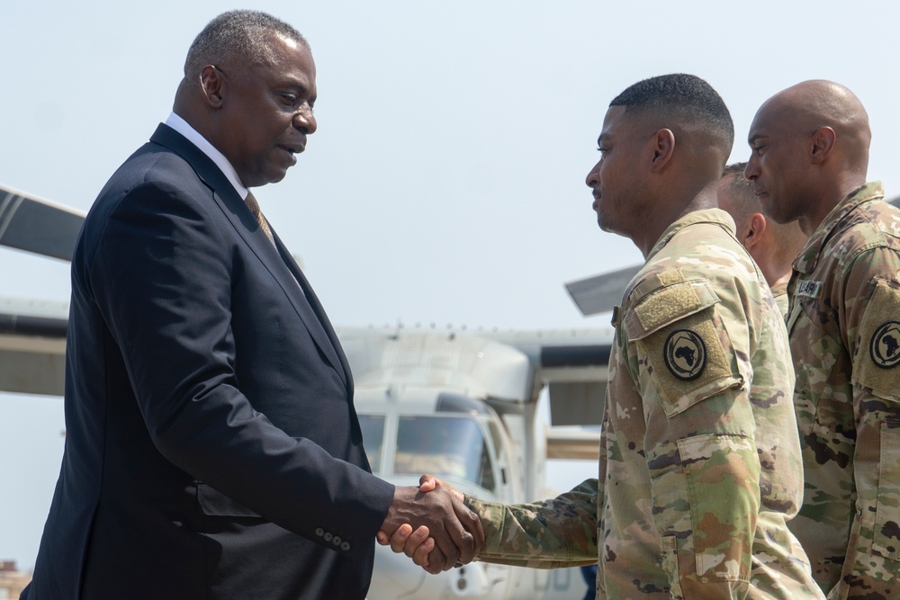 Secretary of Defense Visits Camp Lemonnier