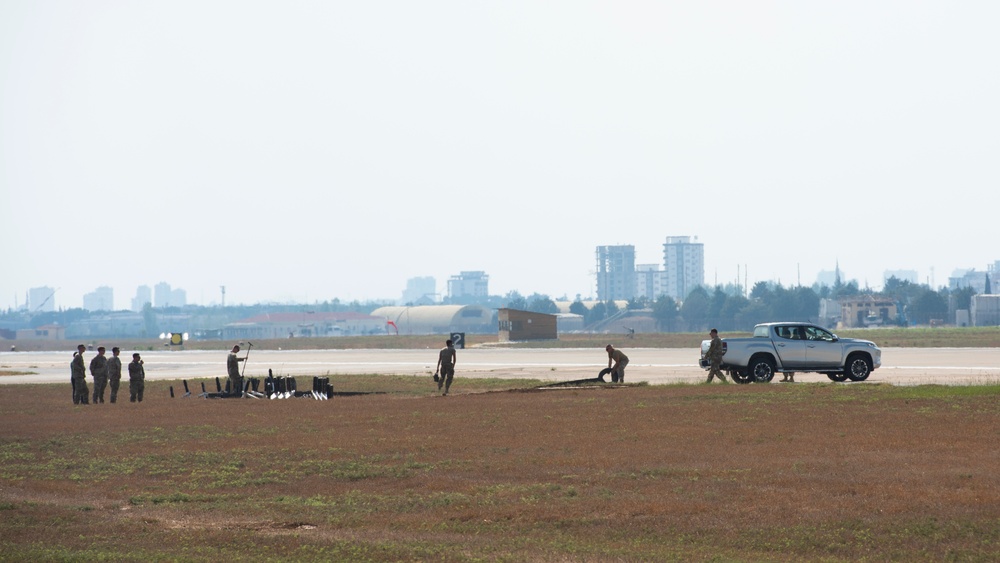 Turkish Air Force F-4 Fighter Jet Conducts Aircraft Arresting System Test in Collaboration with U.S. Air Force