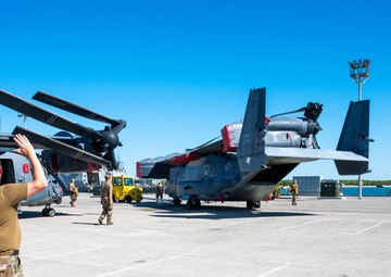 727 SOAMXS Transport CV-22 Osprey Aircraft During Intermodal