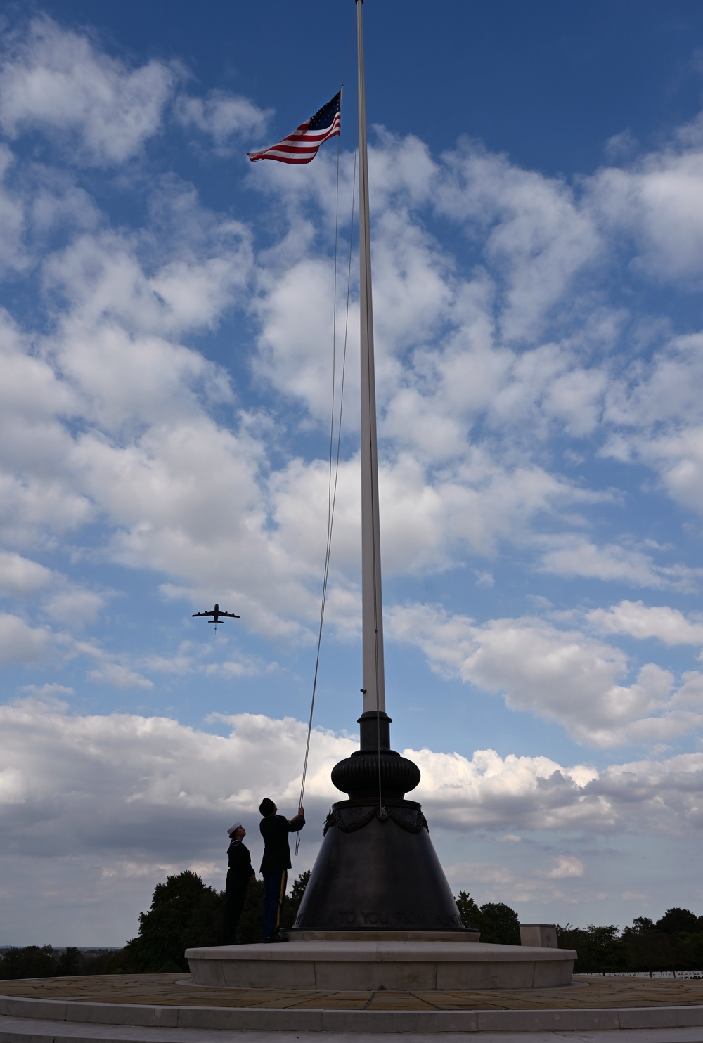 100th ARW performs flyover at Madingley American Cemetery