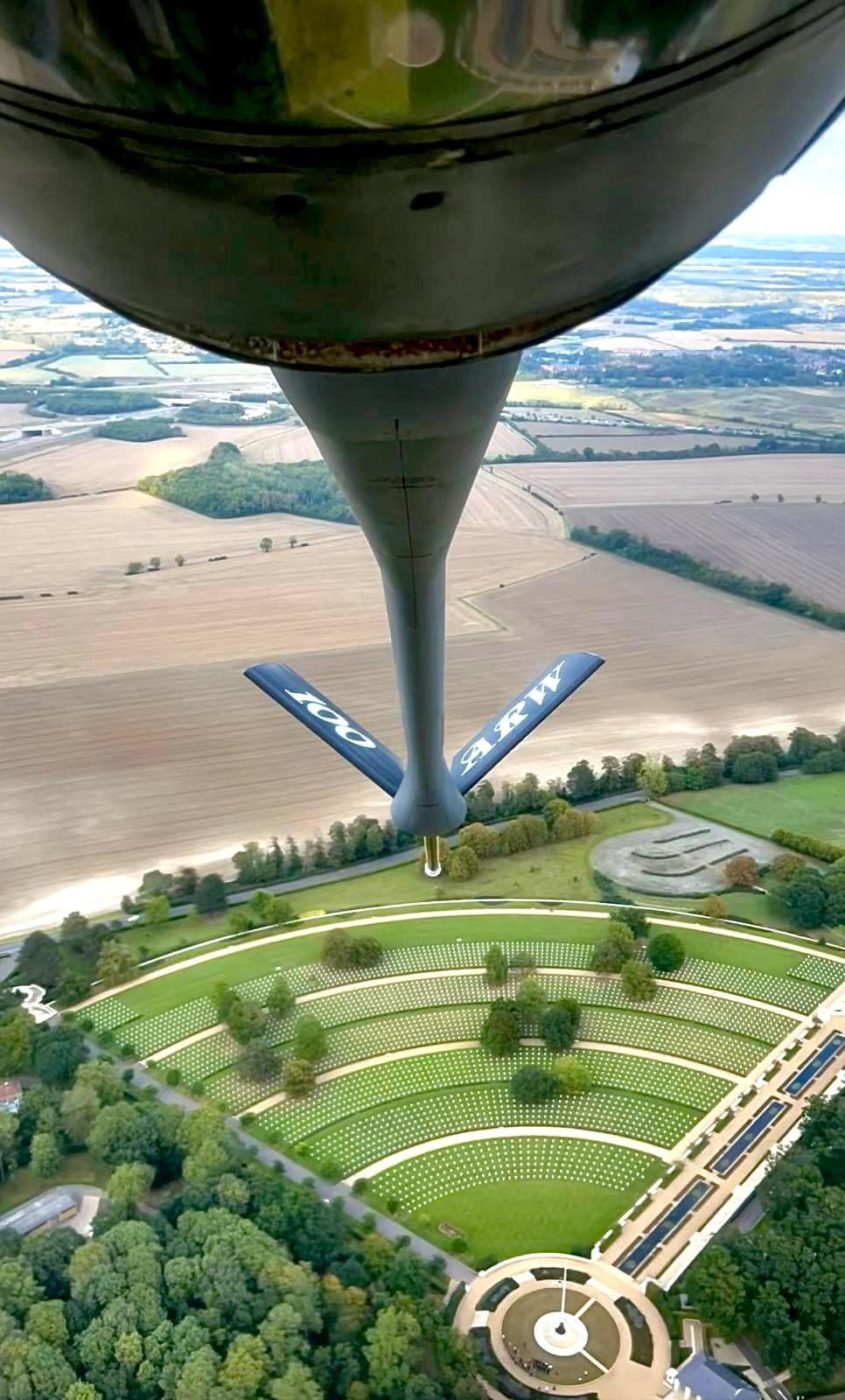 100th ARW performs flyover at Madingley American Cemetery