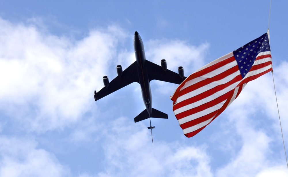 100th ARW performs flyover at Madingley American Cemetery