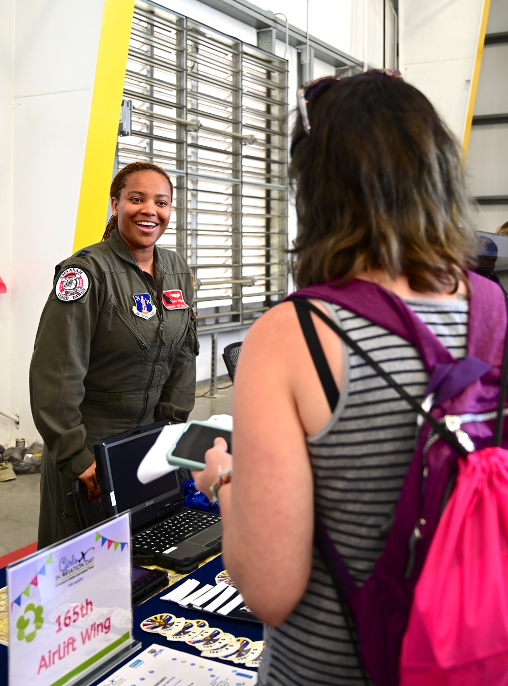 165th Airlift Wing and 117th Air Control Squadron participate in Girls in Aviation Day