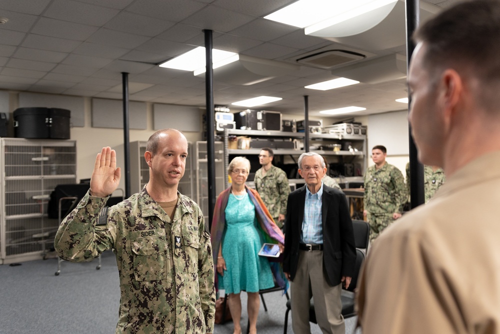 Musician 1st Class Eric Sider Reenlists