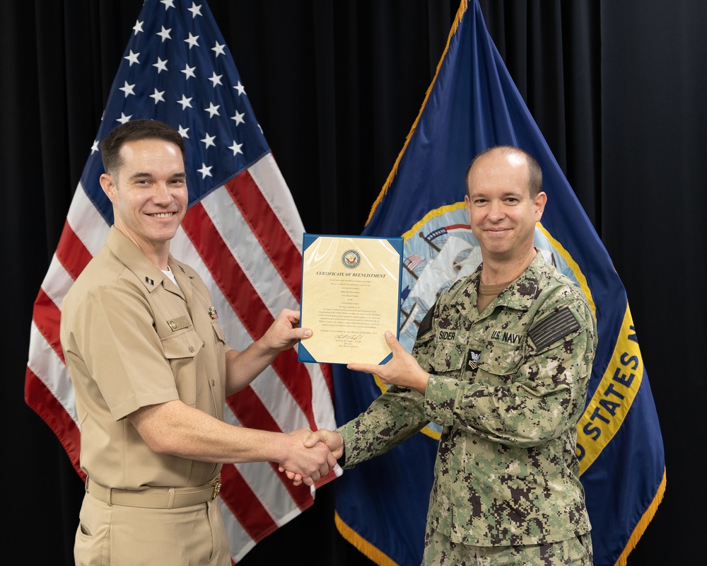 Musician 1st Class Eric Sider Reenlists