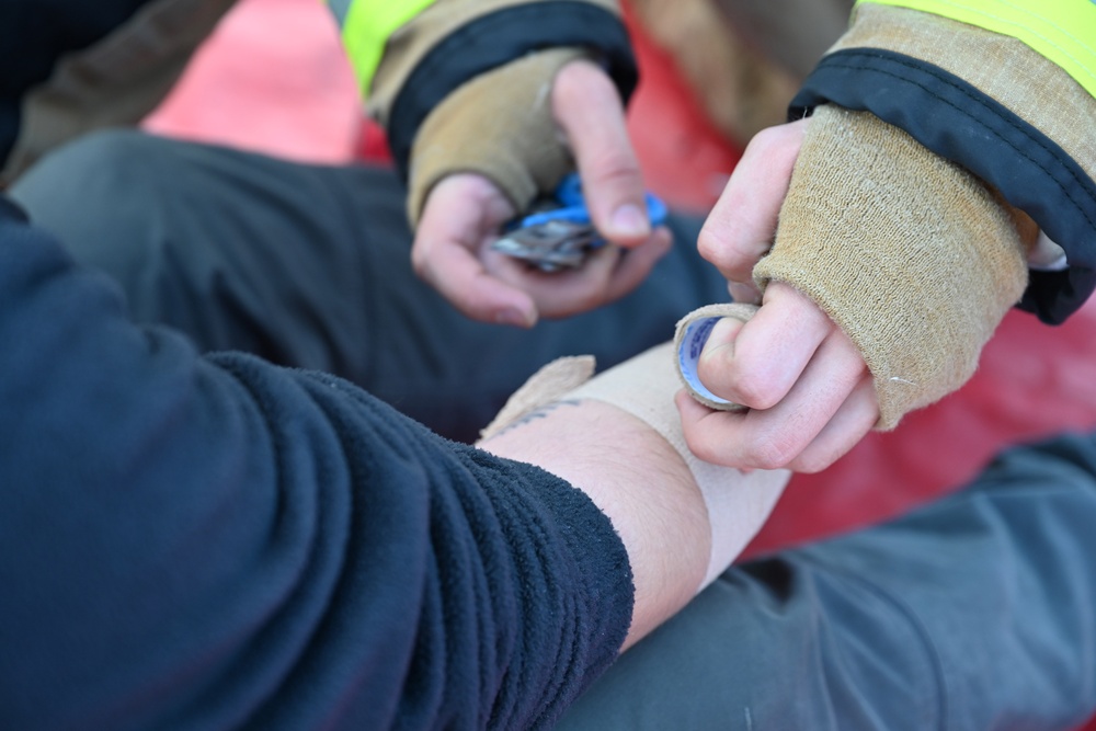 100th ARW firefighters, defenders work together on natural disaster mass care exercise