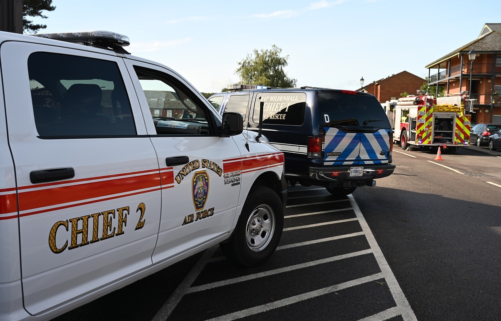 100th ARW firefighters, defenders work together on natural disaster mass care exercise