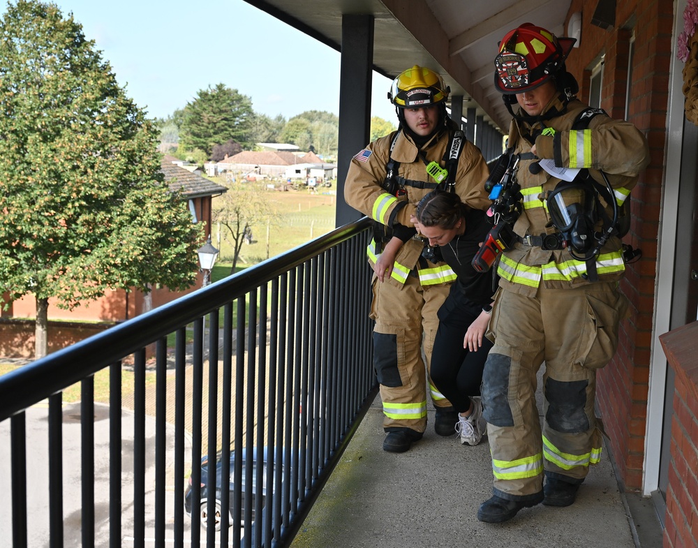 100th ARW firefighters, defenders work together on natural disaster mass care exercise