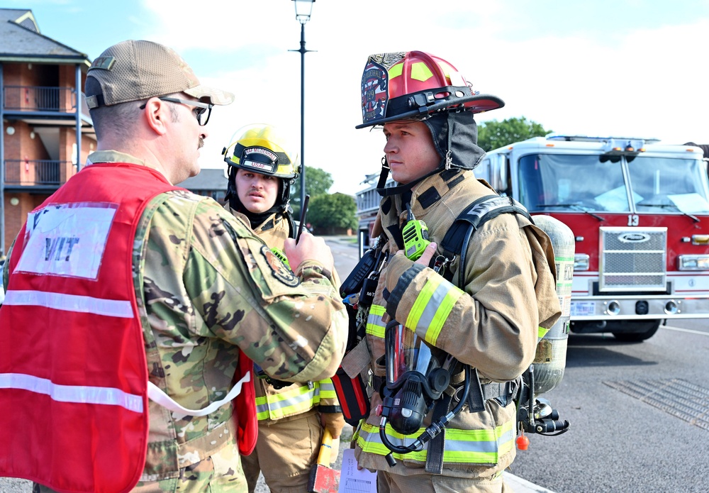 100th ARW firefighters, defenders work together on natural disaster mass care exercise