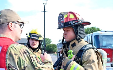100th ARW firefighters, defenders work together on natural disaster mass care exercise