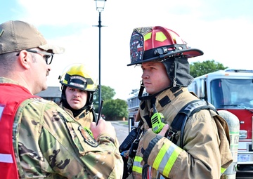 100th ARW firefighters, defenders work together on natural disaster mass care exercise