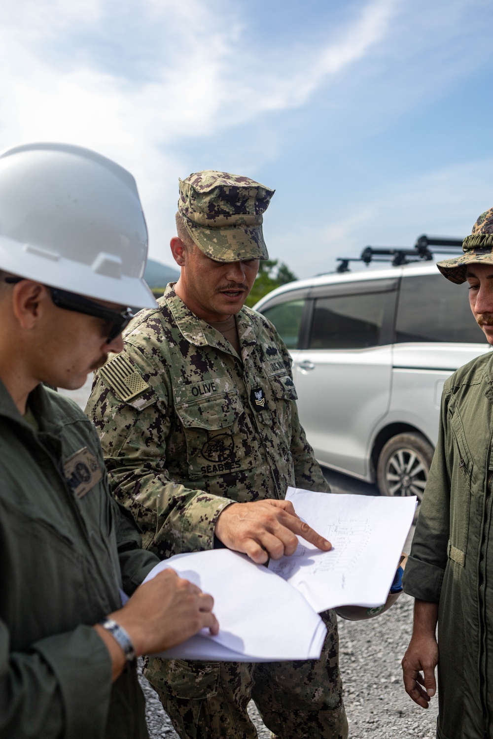 Planning for Success - Japan Ground Self-Defense Force, U.S. Marines, and Sailors prepare Kirishima Training Area for airfield damage repair training