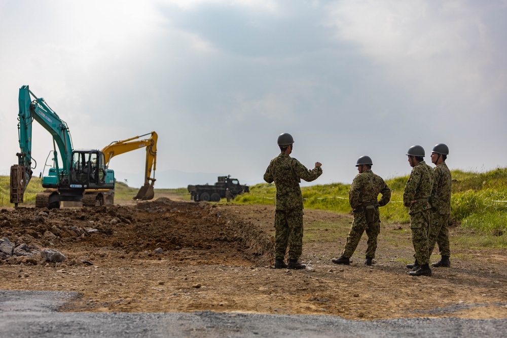 Planning for Success - Japan Ground Self-Defense Force, U.S. Marines, and Sailors prepare Kirishima Training Area for airfield damage repair training