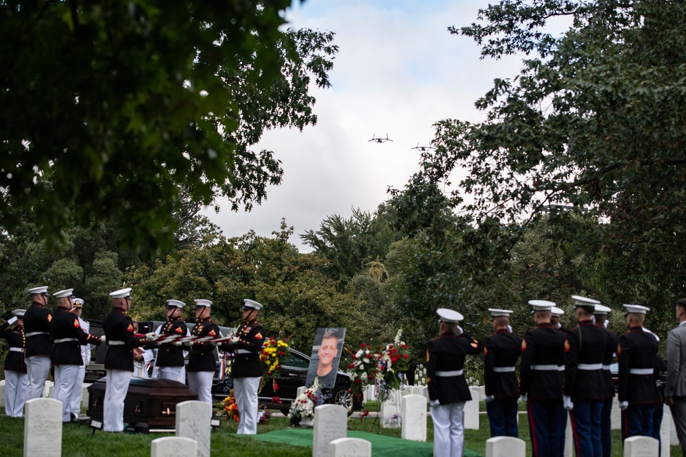 Military Funeral Honors are Conducted for U.S. Marine Corps Cpl. Spencer Collart in Section 52