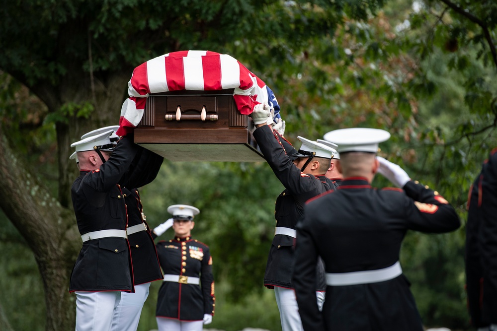 Military Funeral Honors are Conducted for U.S. Marine Corps Cpl. Spencer Collart in Section 52