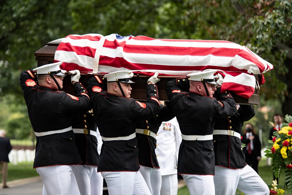 Military Funeral Honors are Conducted for U.S. Marine Corps Cpl. Spencer Collart in Section 52