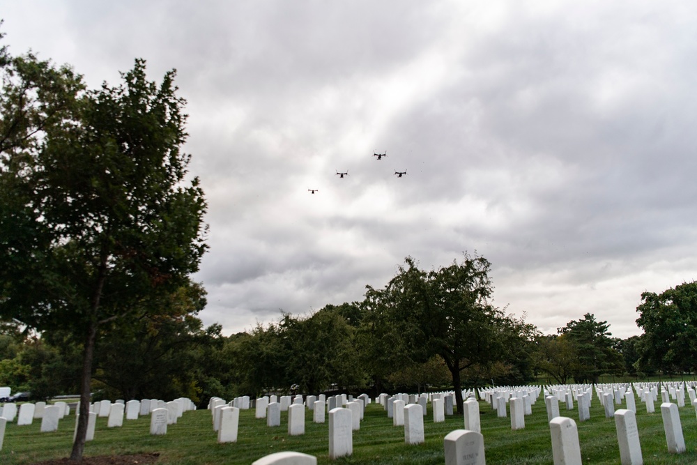 Military Funeral Honors are Conducted for U.S. Marine Corps Cpl. Spencer Collart in Section 52