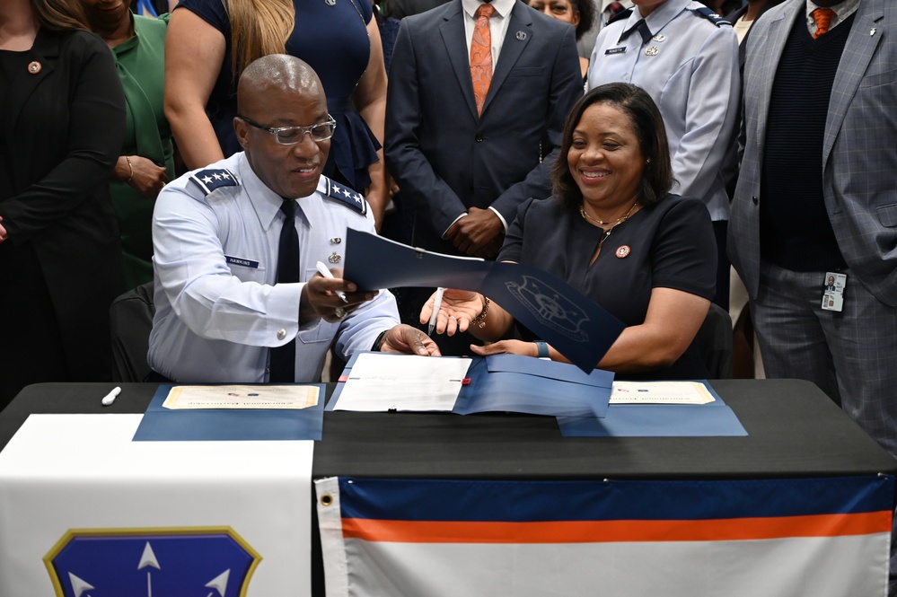 Air Force Sustainment Center and Langston University sign Educational Agreement focusing on STEM and non-STEM related fields