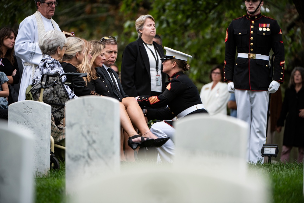 Military Funeral Honors are Conducted for U.S. Marine Corps Cpl. Spencer Collart in Section 52