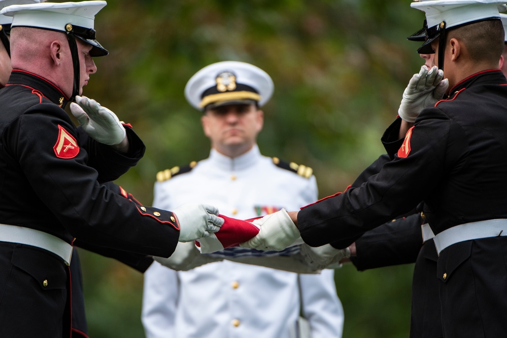 Military Funeral Honors are Conducted for U.S. Marine Corps Cpl. Spencer Collart in Section 52