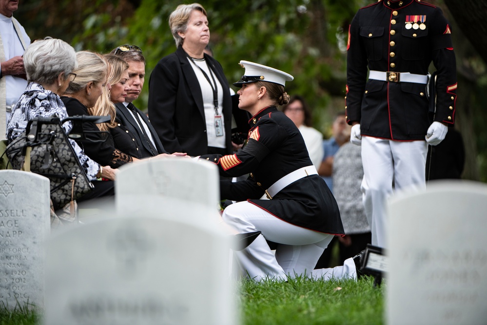 Military Funeral Honors are Conducted for U.S. Marine Corps Cpl. Spencer Collart in Section 52