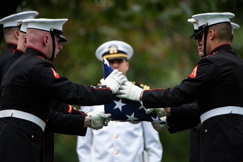 Military Funeral Honors are Conducted for U.S. Marine Corps Cpl. Spencer Collart in Section 52