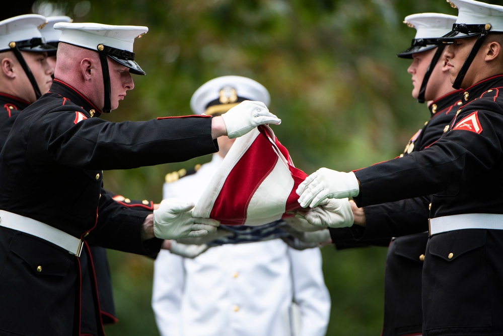 Military Funeral Honors are Conducted for U.S. Marine Corps Cpl. Spencer Collart in Section 52