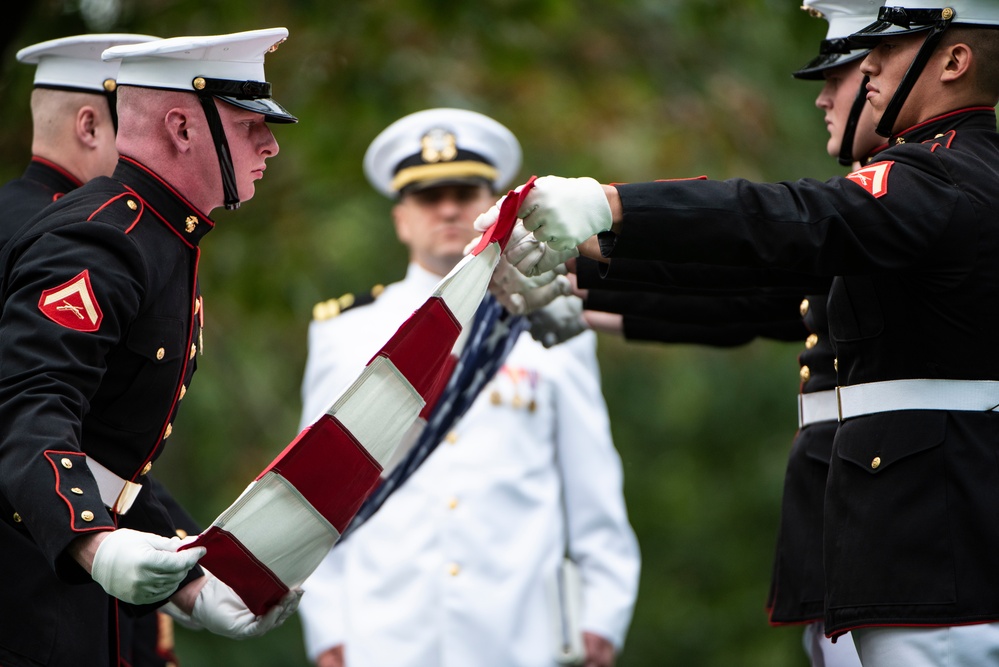 Military Funeral Honors are Conducted for U.S. Marine Corps Cpl. Spencer Collart in Section 52