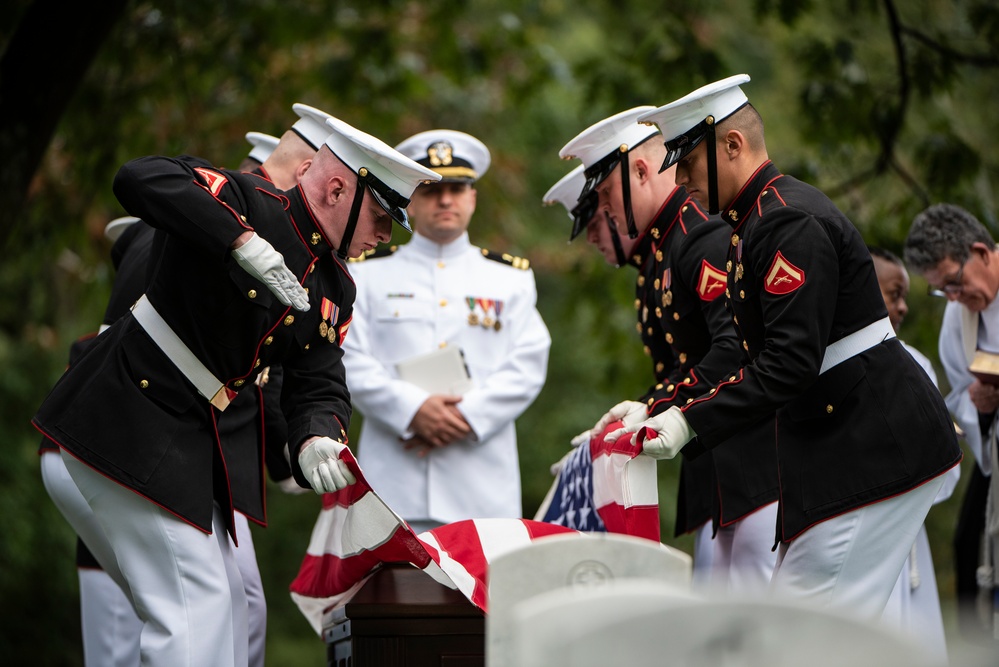 Military Funeral Honors are Conducted for U.S. Marine Corps Cpl. Spencer Collart in Section 52