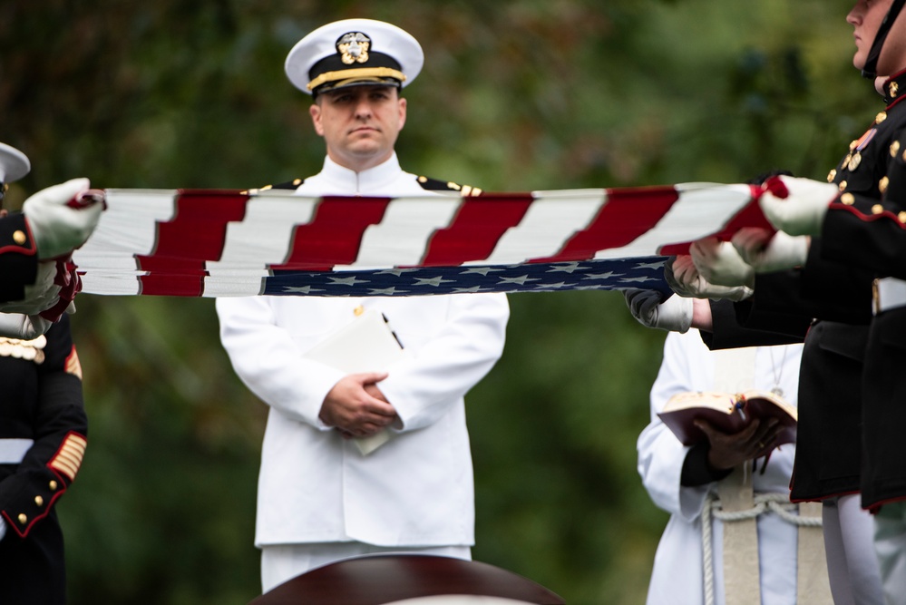 Military Funeral Honors are Conducted for U.S. Marine Corps Cpl. Spencer Collart in Section 52