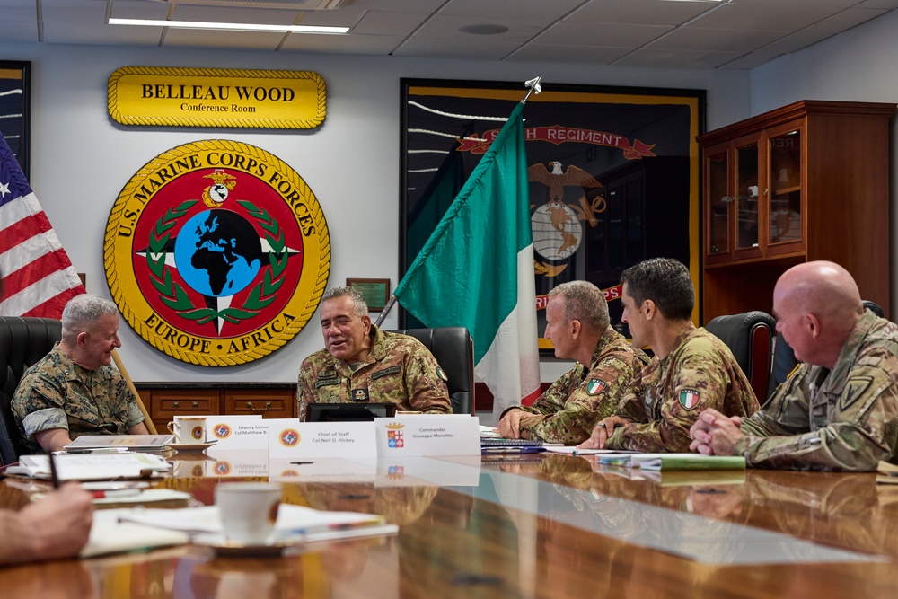 Rear Adm. Massimiliano Grazioso visits MARFOREUR/AF