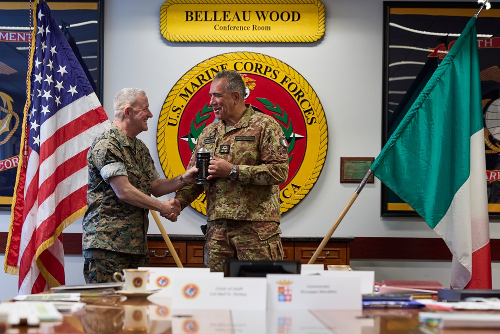 Rear Adm. Massimiliano Grazioso visits MARFOREUR/AF