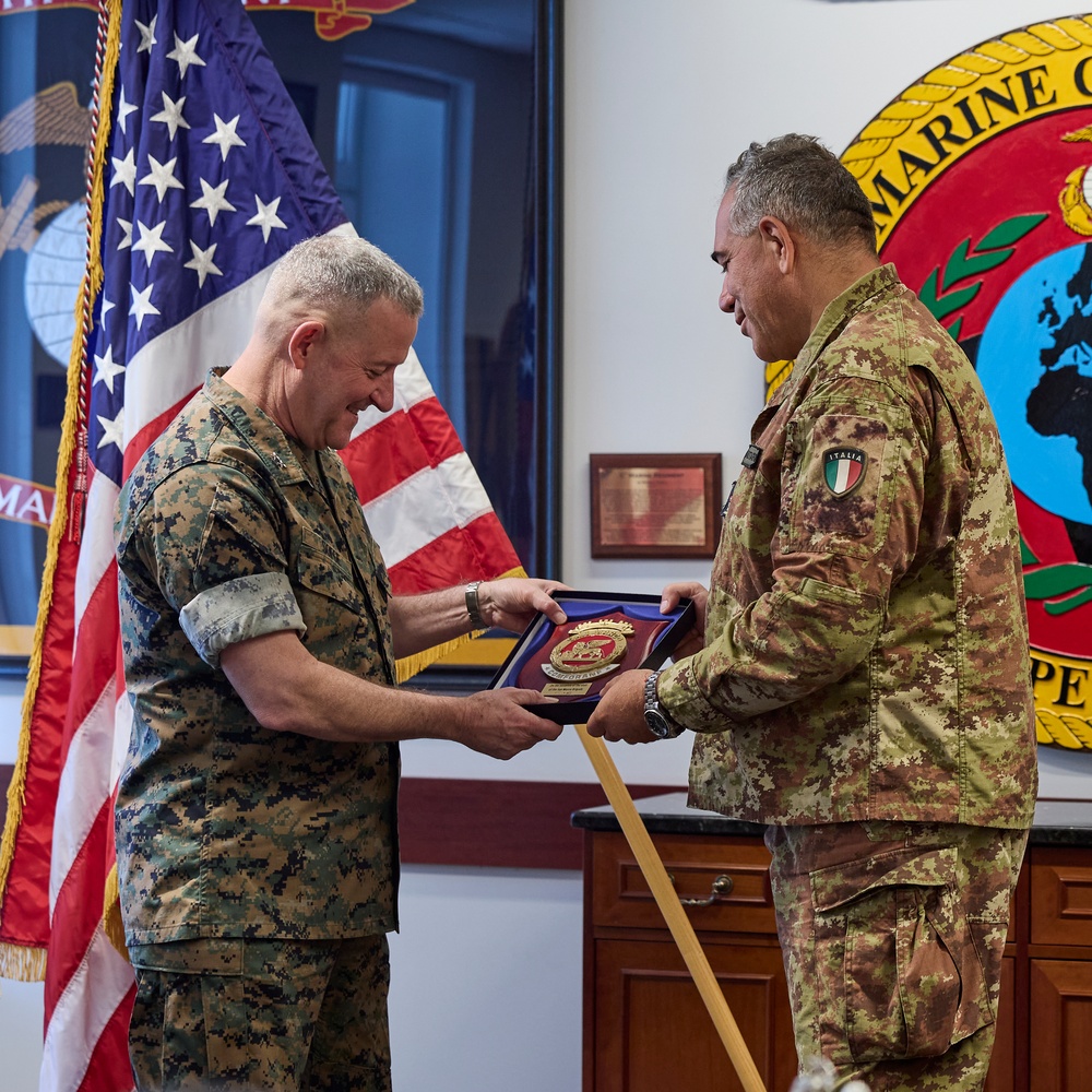 Rear Adm. Massimiliano Grazioso visits MARFOREUR/AF