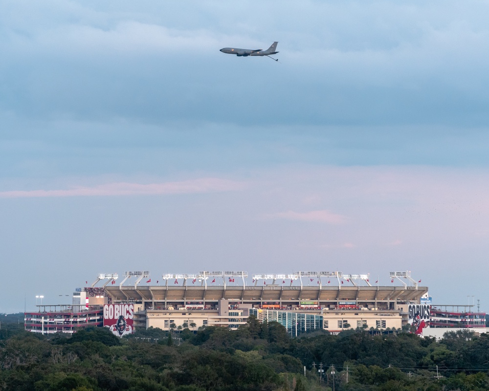 Monday Night Football flyover in Tampa