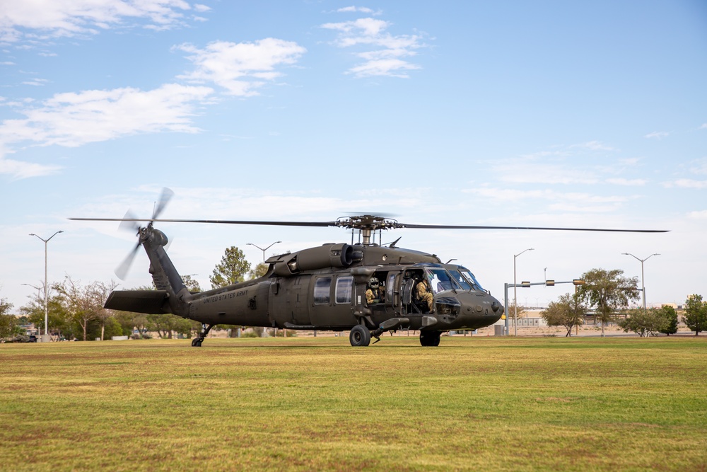 U.S. Army UH-60M Black Hawk stands by