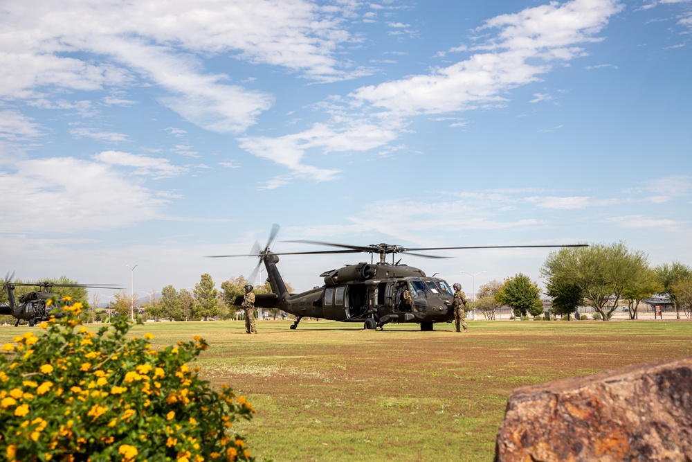 U.S. Army UH-60M Black Hawk stands by